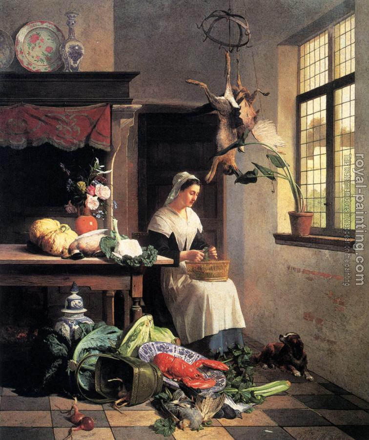 David Emile Joseph De Noter : A Maid In The Kitchen